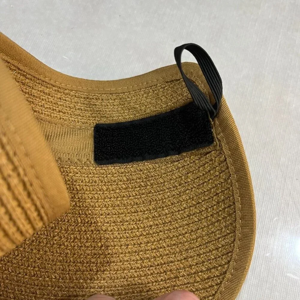 FURTALK Wide Brim Roll Up Sun Visor Hat Adjustable Brown M